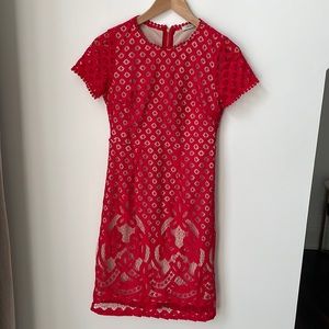Red lace Dex dress